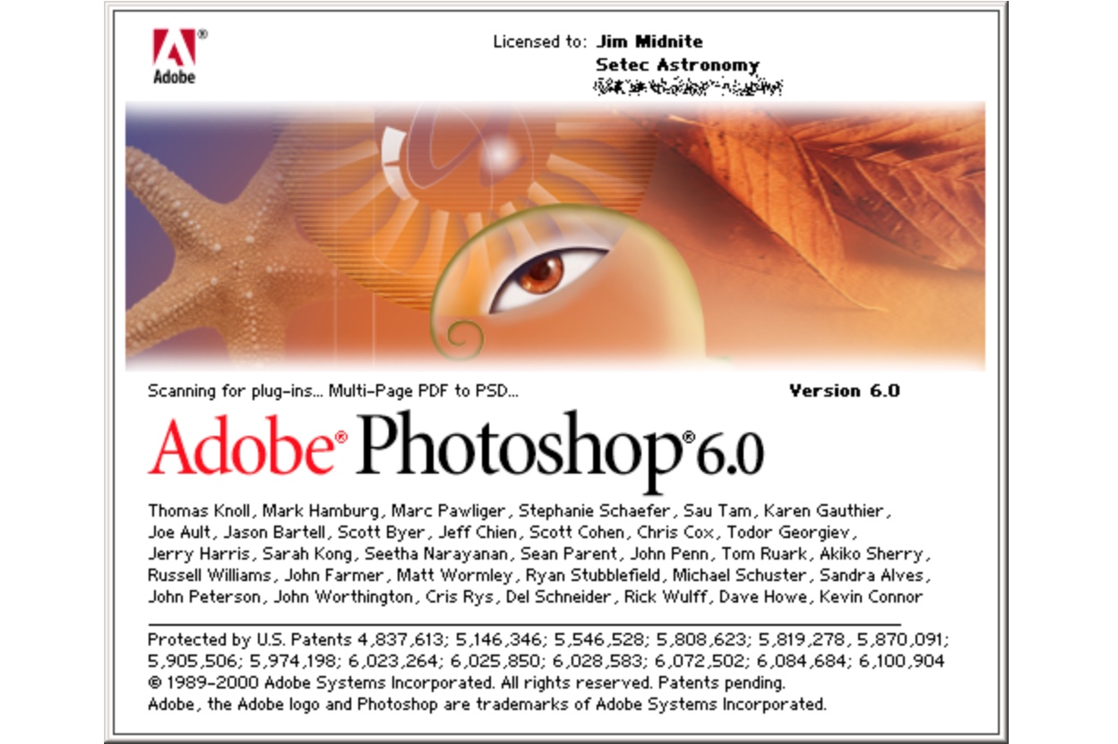 Adobe 6.0. Pdf to PSD.